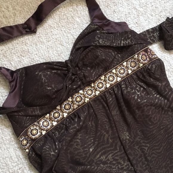 ‼️PRICE DROP‼️Oleg Cassini coffee/gold mini. - Picture 2 of 7